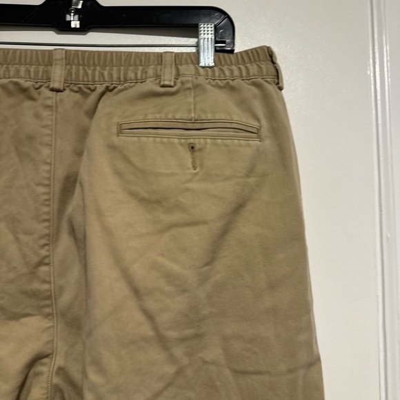 LL Bean Men’s Sz: 40x32 Comfort Waist Khaki Tan Pants Fleece Lined. 100% Cotton. - Picture 10 of 12
